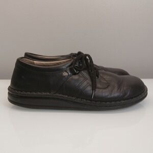 FINN COMFORT Shoes EU 40 US 7.5 Vaasa Black Leather Orthopedic Walking‎ Lace Up